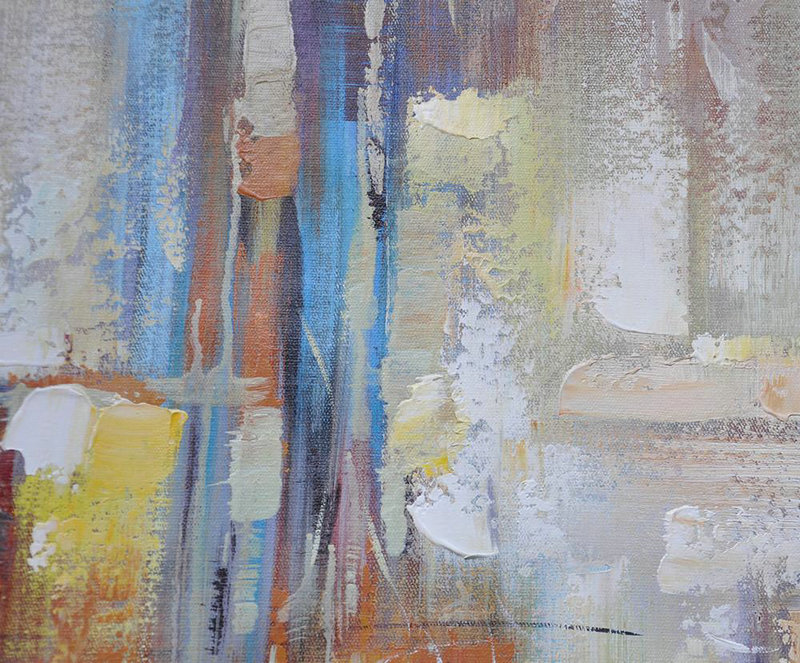 Large Paintings For Living Room,Vertical Palette Knife Contemporary Art,Original Art Acrylic Painting,White,Purple,Orange,Yellow.etc